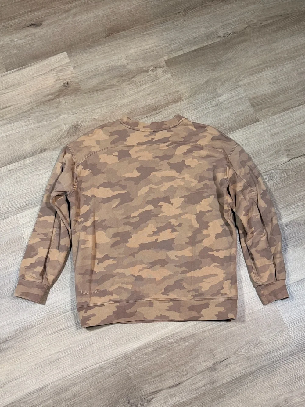 lululemon athletica Women's Tan and Brown Camo Crew Sweatshirt